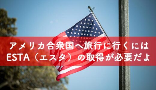 【海外旅行】アメリカへ行く時は90日以内ならビザはいらないけど「ESTA（エスタ）」を取得しておかないといけないよ！