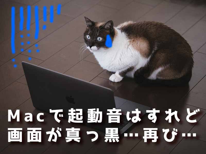 MacBookで電源を入れると起動はすれど画面が真っ黒のまま、再び