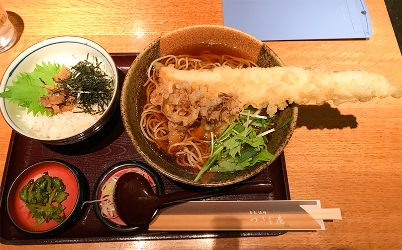 羽田空港つきじ庵穴子蕎麦