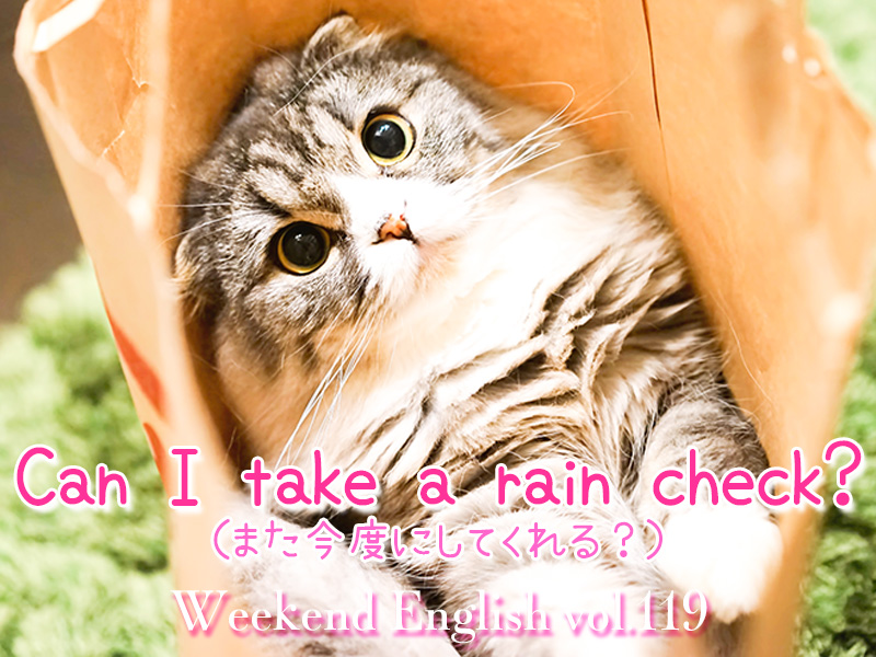 週末英語（weekend english）can i take a rain check 