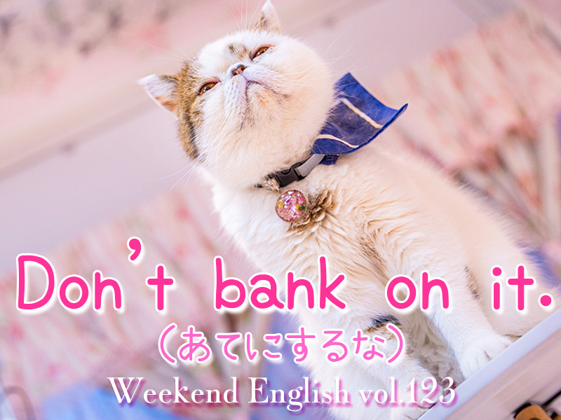 週末英語（weekend english）Don’t bank on it.「当てにするな」