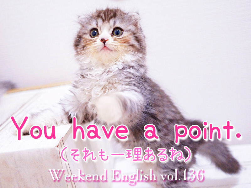 週末英語（weekend english）you have a point「一理あるね」