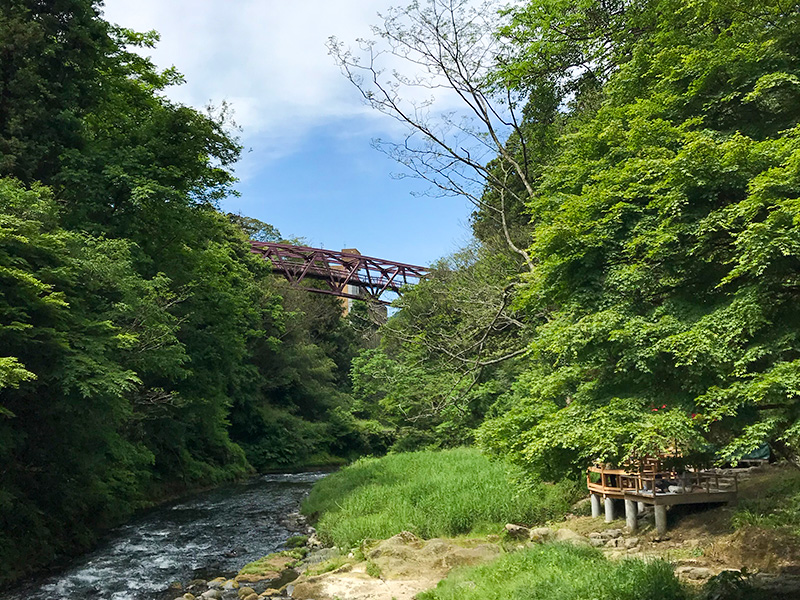 山中温泉鶴仙渓あやとり橋