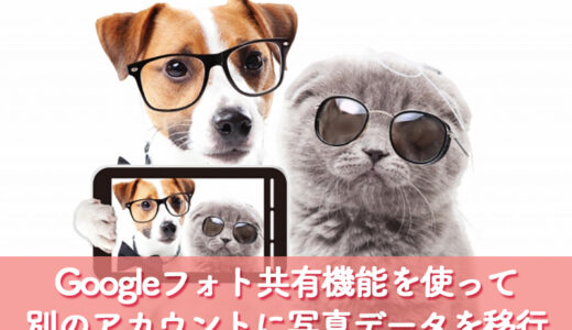 Googleフォト共有機能を使って別のアカウントに写真データを移行しメインアカウントの容量を確保