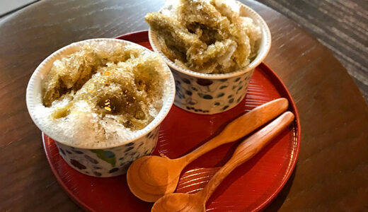 【加賀温泉】星野リゾート界 加賀で金箔入り加賀棒茶のかき氷をいただく