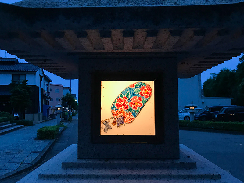 山代温泉ライトアップ服部神社