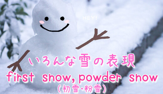 【週末英語#196】英語でいろんな雪の表現（天候・自然・風流・遊びなど）まとめ