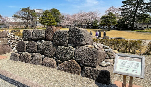【金沢城めぐり】鶴の丸休憩間の前には石垣の基本の積み方がわかる展示模型がありますよ