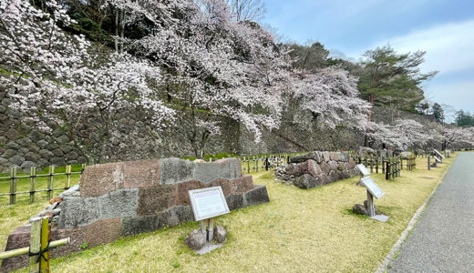 【金沢城めぐり】いもり堀近くにある「石積み模型」と「発掘石の展示」はまさに「石垣の博物館」