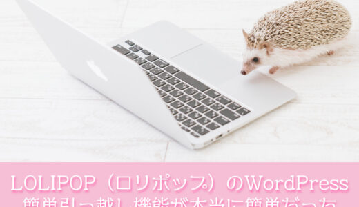 LOLIPOP（ロリポップ）のWordPress（ワードプレス）簡単引っ越し機能が本当に簡単だった