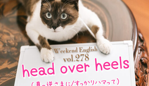 【週末英語#278】「head over heels」は「真っ逆さまに」や、「夢中ですっかりくびったけ」という意味