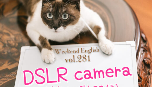 【週末英語#281】一眼レフカメラは英語で「DSLR camera」