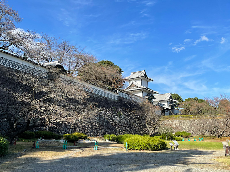 金沢城・三の丸東面の石垣