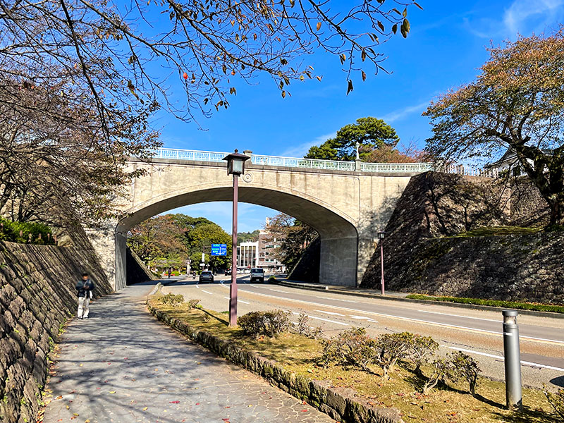 金沢城・三の丸東面の石垣