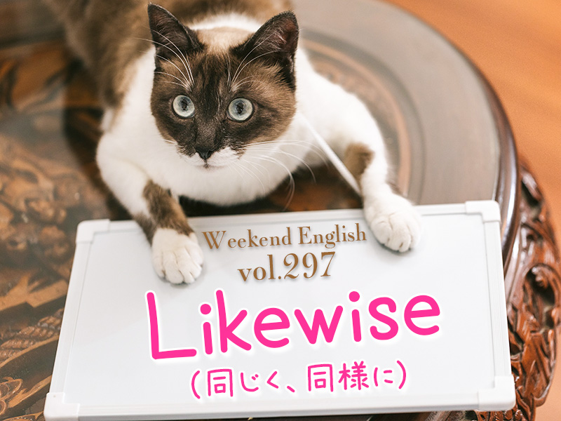 Likewise（同じく、同様に）